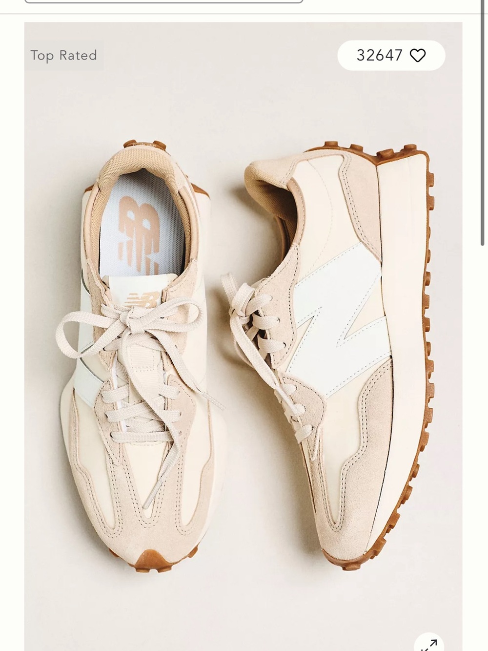 New Balance Women's Beige Nike Anthropologie sneakers 6.5